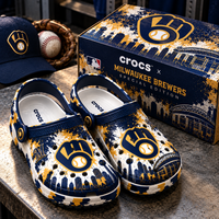 MIL Skyline Splatter - Ballpark Blue and Gold Clogs