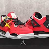 Mid Top Sneakers, Red Black Colorway, Lace Up Design, Casual Gift for Sneaker Fans