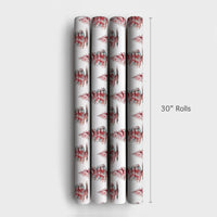 Watercolor Holiday Gift Wrap, Pink Christmas Tree Wrapping Paper, Whimsical Tree Winter Wrapping Paper, Modern Pastel Gift Wrap Roll