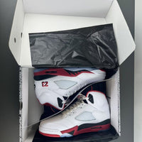 High Top Sneakers, White Black Red Colorway, Lace Up Design, Casual Gift for Sneaker Fans