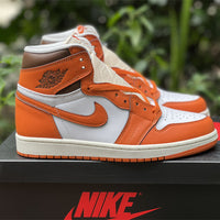 High Top Sneakers, Orange White Colorway, Lace Up Design, Casual Gift for Sneaker Fans