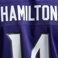 Baltimore Ravens Kyle Hamilton Purple Team Game Jersey