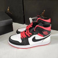 Sneakers, White Black Red Colorway, Lace Up Design, Casual Gift for Sneaker Fans