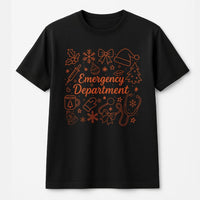 ER Nurse Christmas T-Shirt, Emergency Department Christmas Shirt, Stethoscope Holiday Graphic Tee, Festive Medical Christmas Shirt, ER Present