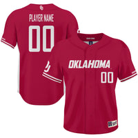 Oklahoma Sooners NIL Pick-A-Player Lightweight Baseball Jersey - Crimson