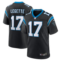 Carolina Panthers Xavier Legette Black Team Game Player Jersey