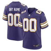 Minnesota Vikings Purple Classic Custom Game Jersey