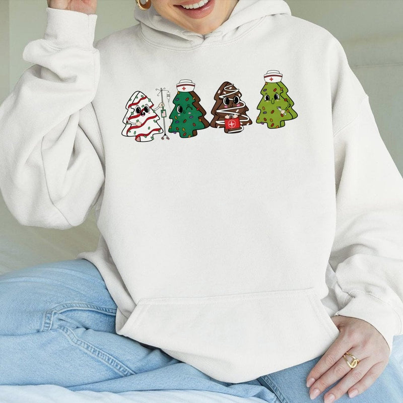 Holiday Tree Medical Hoodie, Nurse Christmas Hoodie, Stethoscope Xmas Graphic Sweatshirt, Nursing Student Pullover Hoodie, RN Winter Present