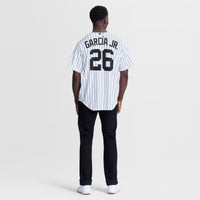 New York Yankees Luis García Jr. White Home Replica Jersey