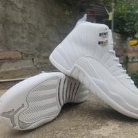 High Top Sneakers, White Colorway, Lace Up Design, Casual Gift for Sneaker Fans