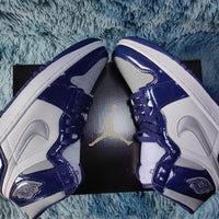 Golf Shoes, Midnight Blue Colorway, Patent Leather Footwear, Lace Up Design, Casual Gift for Shoe Lovers