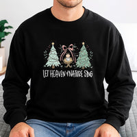 Nativity Christmas Sweatshirt, Let Heaven and Nature Sing Sweatshirt, Christian Holiday Graphic Sweatshirt, Whimsical Religious Crewneck
