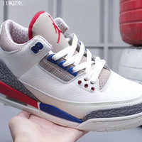 Sneakers, White Red Colorway, Lace Up Design, Casual Gift for Sneaker Fans