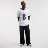 Baltimore Ravens Lamar Jackson White Stitched Limited Jersey