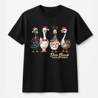 Festive Mallard Duck Holiday Lights Graphic Tee, Duck Hunting Christmas T-Shirt, Humorous Hunter Xmas Shirt, Outdoorsman Present Tee