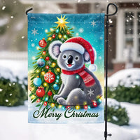 Aussie Wildlife Yard Flag, Christmas Koala Garden Flag, Merry Christmas Outdoor Lawn Decor, Adorable Australian Animal Lawn Banner, Holiday Present
