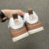 Low Top Basketball Shoes, White Pink Brown Colorway, Lace Up Design, Casual Gift for Shoe Lovers