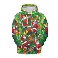 Humorous Christmas Basketball Hoodie, Santa Claus Basketball Hoodie, Holiday Sports Pullover Hoodie, Graphic Xmas Sweatshirt Fan Present