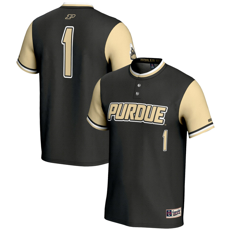 #1 Purdue Boilermakers Lightweight Softball Jersey - Gold