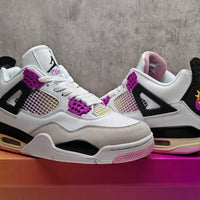 Mid Top Sneakers, White Pink Purple Colorway, Lace Up Design, Casual Gift for Sneaker Fans