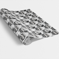 Watercolor Dog Gift Wrap, Siberian Husky Wrapping Paper, Winter Holiday Present Paper, Husky Lover Birthday Wrap, Christmas Pet Gift Wrap