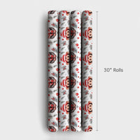 Watercolor Animal Holiday Gift Wrap, Adorable Christmas Monkey Wrapping Paper, Winter Hat Monkey Wrapping Paper, Festive Pine Berry Gift Wrap