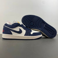 Low Top Sneakers, Blue White Colorway, Suede Footwear, Lace Up Design, Casual Gift for Sneaker Fans
