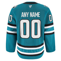 San Jose Sharks Teal Home Authentic Pro Custom Jersey