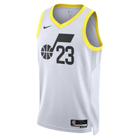 Utah Jazz Association Edition Swingman Jersey - White - Lauri Markkanen