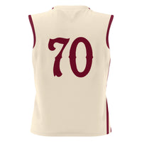 #70 Charleston Cougars Lightweight Basketball Jersey - Cream