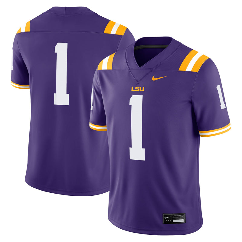 #1 Purple LSU Tigers Game Jersey