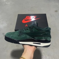 Low Top Sneakers, Green Colorway, Leather Footwear, Lace Up Design, Casual Gift for Sneaker Fans