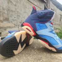 High Top Sneakers, Blue Red Colorway, Lace Up Design, Casual Gift for Sneaker Fans