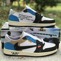 Low Top Sneakers, Blue White Black Colorway, Lace Up Design, Casual Gift for Sneaker Fans