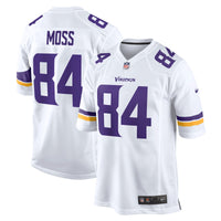 Minnesota Vikings Randy Moss White Retired Player Game Jersey