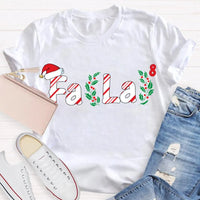 Fa La La Santa Hat Math Equations Shirt, Math Teacher Christmas T-Shirt, Humorous Holiday Mathematics Graphic Tee, Teacher Xmas Present