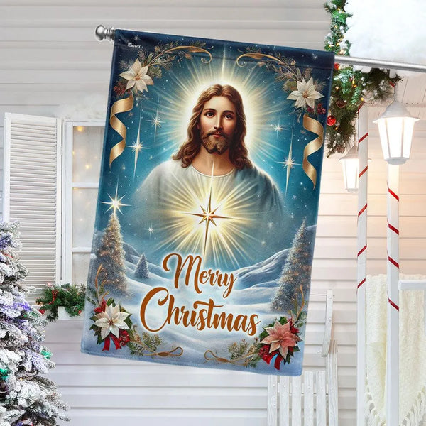 Merry Christmas Religious Flag, Jesus Christ Christmas Garden Flag, Double Sided Christian Nativity Garden Flag, Faith Holida