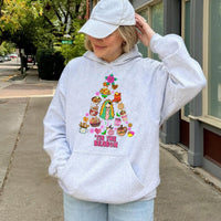 Mexican Holiday Food Hoodie, Our Lady of Guadalupe Christmas Hoodie, Latina Cultural Christmas Hoodie, Comfy Holiday Hooded Sweatshirt