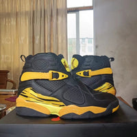Sneakers, Black Yellow Colorway, Lace Up Design, Casual Gift for Sneaker Fans