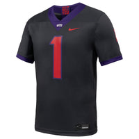 #1 TCU Horned Frogs Alternate Game Football Jersey - Anthracite