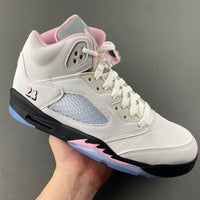 Retro Low Top Sneakers, White Black Pink Colorway, Lace Up Design, Casual Gift for Sneaker Fans