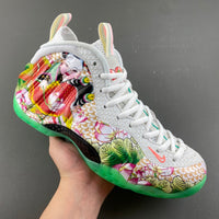 Low Top Sneakers, White Green Colorway, Lace Up Design, Casual Gift for Sneaker Fans