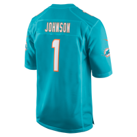 Miami Dolphins Chris Johnson Aqua 2026 NFL Draft First Round Pick No. 27 Team Game Jersey
