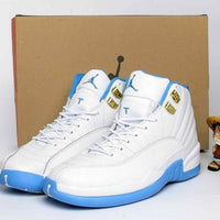 Sneakers, White Blue Colorway, Lace Up Design, Casual Gift for Sneaker Fans
