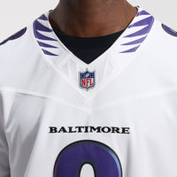 Baltimore Ravens Lamar Jackson White Stitched Limited Jersey