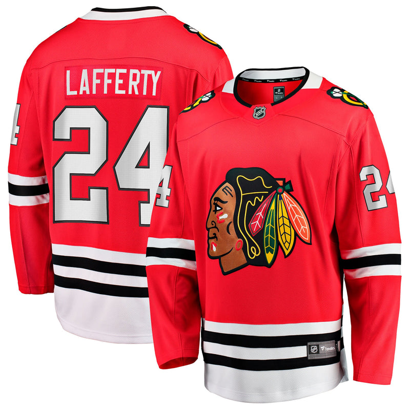 Chicago Blackhawks Sam Lafferty Red Home Breakaway Jersey