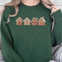 Adorable Holiday Cookie Sweater, Gingerbread House Christmas Sweatshirt, Festive Baker Crewneck, Xmas Gingerbread Pullover, Comfy Holiday Present