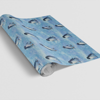 Snowfall Holiday Gift Wrap Roll, Winter Penguin Gift Wrapping Paper, Adorable Christmas Animal Wrapping Paper, Holiday Present Wrap