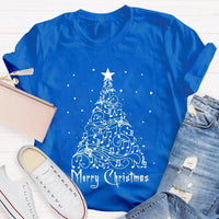 Sheet Music Holiday Tree T-Shirt, Music Teacher Christmas Shirt, Musical Notes Graphic Tee, Choir Director Christmas Present Shirt
