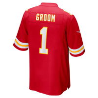 Kansas City Chiefs Number 1 Groom Red Game Jersey